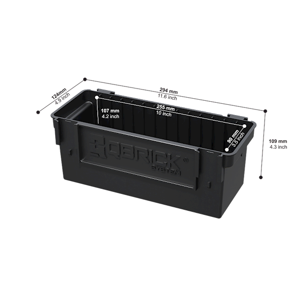 QBRICK SYSTEM CUSTOM DEEP MODULAR BIN ONE, PRIME I PRO ZESTAW 2 KUWET, ORGANIZERÓW WARSZTATOWYCH Z ŁĄCZNIKAMI