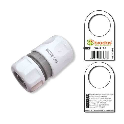 SZYBKOZŁĄCZE NA WĄŻ 1/2" WHITE LINE WL-2120 BRADAS