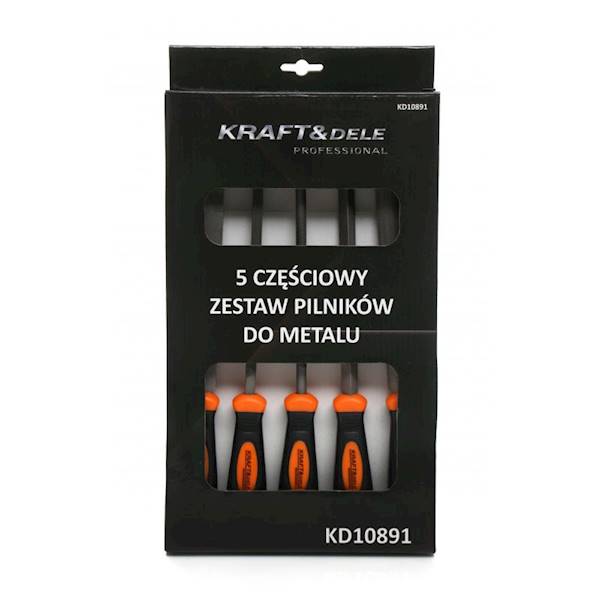 ZESTAW PILNIKÓW DO METALU, ZDZIERAKI 200MM KPL. 5SZT. KD10891 KRAFT&DELE