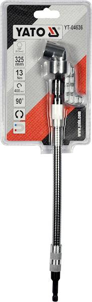 UCHWYT BITÓW ADAPTER KĄTOWY Z PRZEDŁUŻKĄ 325MM HEX YT-04636 YATO