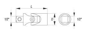 PRZEGUB CARDANA 1/2" YT-1252 YATO