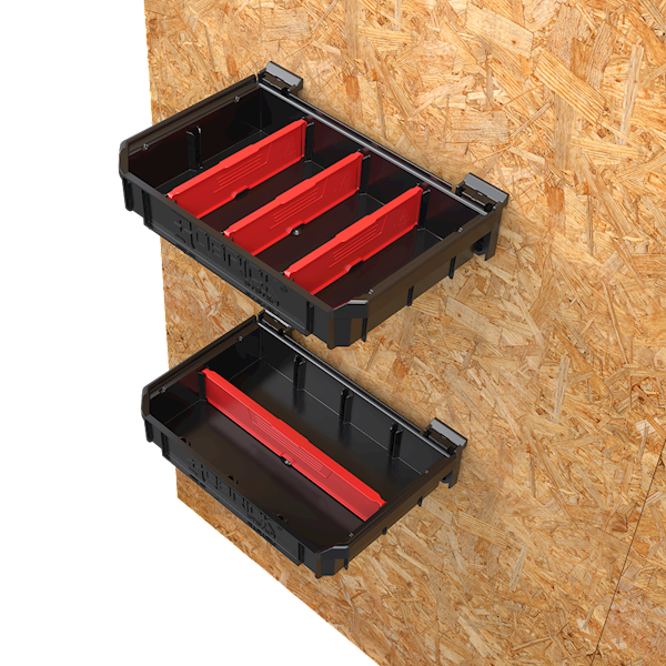 QBRICK SYSTEM CUSTOM TOOLBOX SHELF ONE, PRIME I PRO – ZESTAW 2 PÓŁEK, ORGANIZERÓW WARSZTATOWYCH Z ŁĄCZNIKAMI