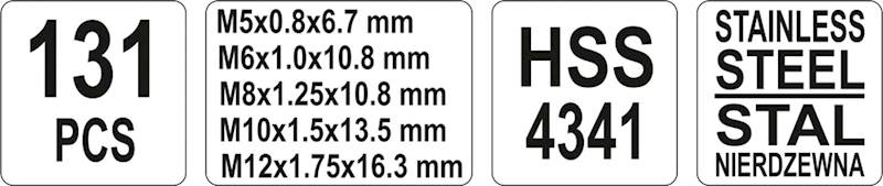 ZESTAW DO NAPRAWY GWINTÓW M5-M12 YT-1763 YATO