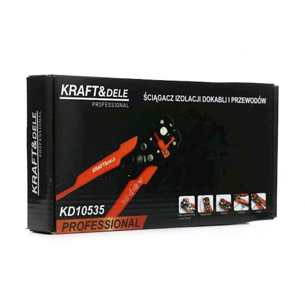 WIELOFUNKCYJNY ŚCIĄGACZ IZOLACJI DO KABLI I PRZEWODÓW 0,2-6,0MM 205MM KD105353 KRAFT&DELE