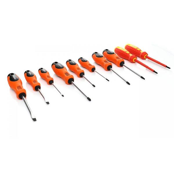 ZESTAW ŚRUBOKRĘTÓW, WKRĘTAKÓW, WKRĘTAK, ŚRUBOKRĘT IZOLOWANE DO 1000V 10 EL. KD10901 Kraft&Dele
