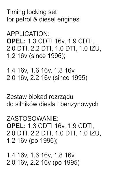 ZESTAW BLOKAD ROZRZĄDU OPEL BENZYNA I DIESEL. ZAWIERA 29 EL. YT-06007 YATO