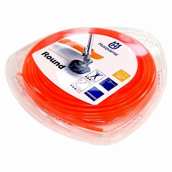ŻYŁKA TNĄCA OKRĄGŁA HUSQVARNA ROUND 2,4MM X 90M POMARAŃCZOWA
