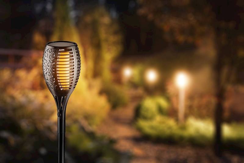 LAMPA SOLARNA OGRODOWA POCHODNIA, PŁOMIEŃ SMD WBIJANA 99-057 NEO