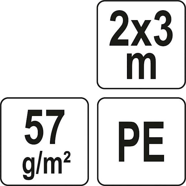 PLANDEKA 2X3M 57g/m2 ZIELONA 85131 FLO