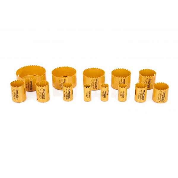 ZESTAW OTWORNICE BIMETAL DO METALU I DREWNA 17SZT. 19-76MM + ADAPTER WALIZKA KD10758