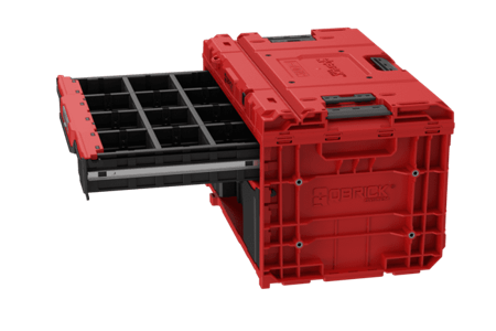 SKRZYNKA NARZĘDZIOWA Z 2 SZUFLADAMI QBRICK SYSTEM ONE DRAWER 2 PLUS TOOLBOX 2.0 RED ULTRA HD CUSTOM