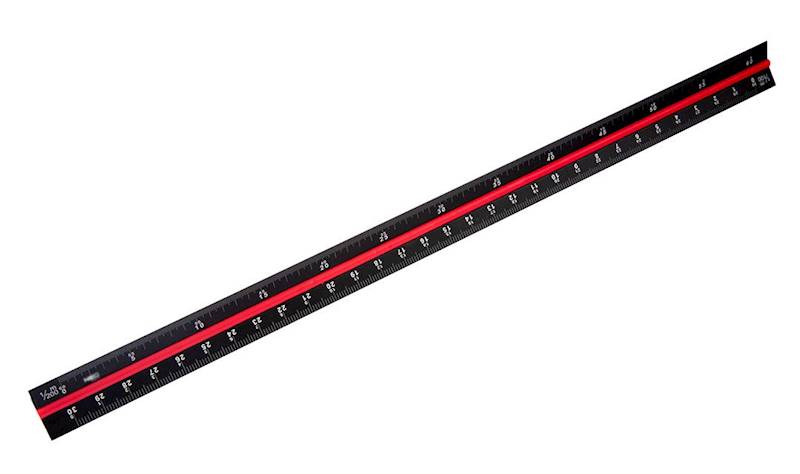 LINIJKA, SKALÓWKA TRÓJKĄTNA LENIAR, MIARA ALUMINIOWA 30 CM 72-205 NEO