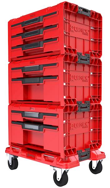 MODUŁOWA I MOBILNA SZAFKA WARSZTATOWA QBRICK SYSTEM PRO DRAWER WORKSHOP SET 3 RED ULTRA HD