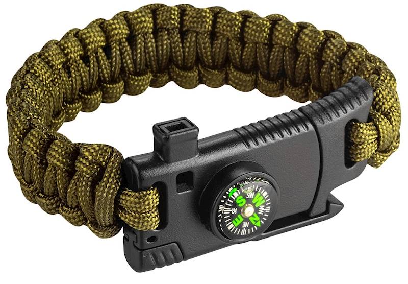 BRANSOLETKA TURYSTYCZNA SURVIVALOWA, WIELOFUNKCYJNA PARACORD 5w1 NEO 63-140