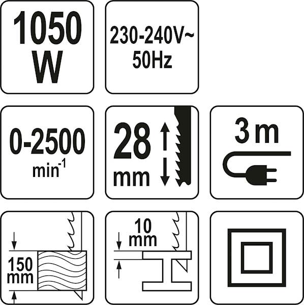 PIŁA SZABLASTA 1050W + BRZESZCZOTY 2SZT. LISI OGON YT-82281 YATO