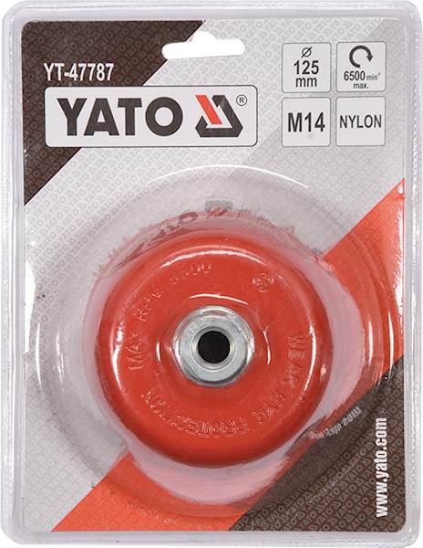 SZCZOTKA DOCZOŁOWA 125MM M14 NYLONOWA NYLON YT-47787 YATO