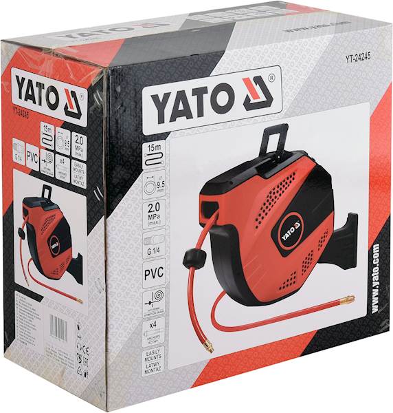 PRZEWÓD PNEUMATYCZNY PVC NA ZWIJAKU AUTOMATYCZNYM 9,5MM X 15MYT-24245 YATO