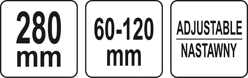 SZCZYPCE, KLUCZ DO FILTRA OLEJU SAMONASTAWNY ZAKRES 60-120MM YT-08231 YATO