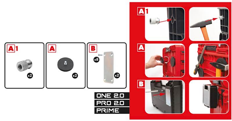 ZESTAW MAGNETYCZNY, AKCESORIÓW QBRICK SYSTEM ONE 2.0, PRO 2.0, PRIME CUSTOM MAGNETIC SET