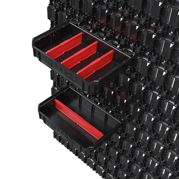 QBRICK SYSTEM CUSTOM TOOLBOX SHELF ONE, PRIME I PRO – ZESTAW 2 PÓŁEK, ORGANIZERÓW WARSZTATOWYCH Z ŁĄCZNIKAMI