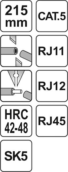 ZACISKACZ WTYKÓW TEL. RJ11 RJ12 RJ45 YT-22422 YATO