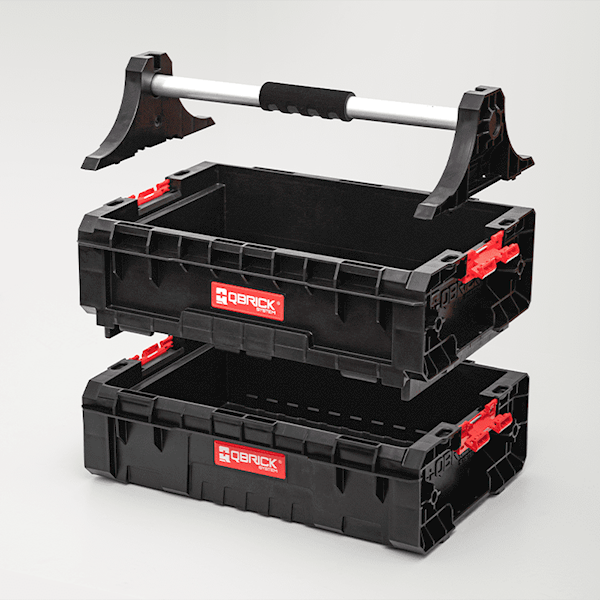 SKRZYNKA, KOSZ QBRICK SYSTEM PRO MODULAR TRAY BOX HANDLE + BOX EXTENDER 2.0 + BOX 130 2.0