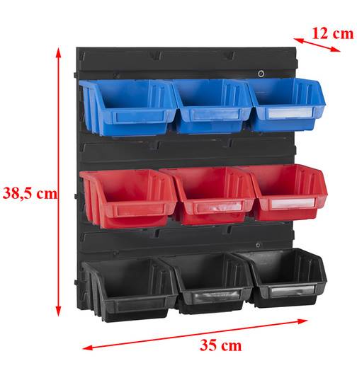 ŚCIANKA TABLICA NARZĘDZIOWA + 9 KUWET FIXING WALL SET 350 PATROL