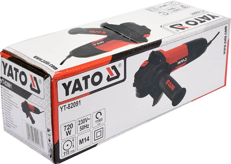 SZLIFIERKA KĄTOWA 720W 115MM 82091 YATO + 5 TARCZ YATO