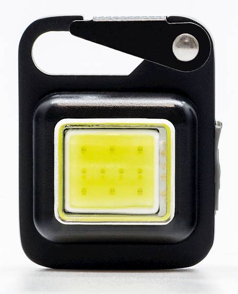 TRUEUTILITY MINI LATARKA AKUMULATOROWA LED Z KARABINKIEM, USB 47LM BUTTONLITE TU919 TRUE UTILITY