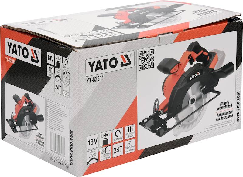 PILARKA TARCZOWA 165MM 18V YT-82811 YATO BODY