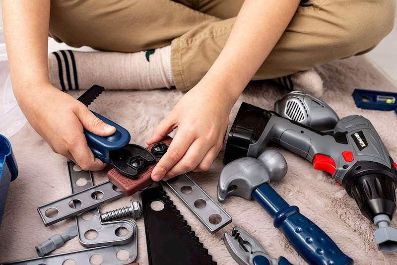 WALIZKA NARZĘDZIOWA MAŁEGO MAJSTERKOWICZA SKRZYNKA DLA DZIECI GRAPHITE GD021