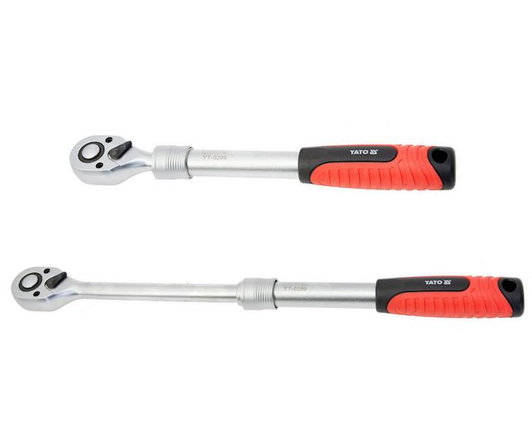 GRZECHOTKA TELESKOPOWA 1/2" PRZEDŁUŻANY UCHWYT 305-455MM YT-0299 YATO
