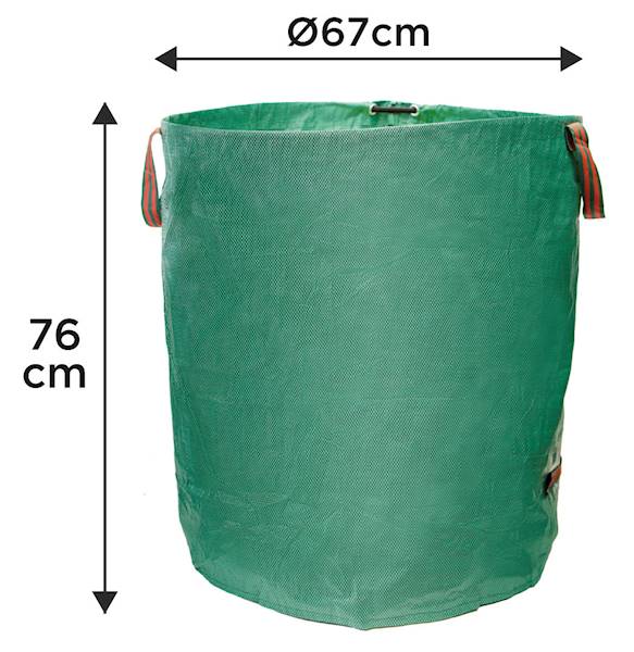 KOSZ POJEMNIK TORBA OGRODOWA NA LIŚCIE, TRAWĘ 270 L, 150g/m2 67x76cm 15G541
