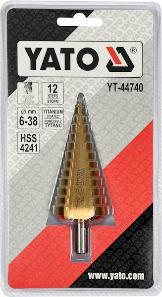 WIERTŁO STOPNIOWE 6-38MM HSS 4241 YT-44740 YATO