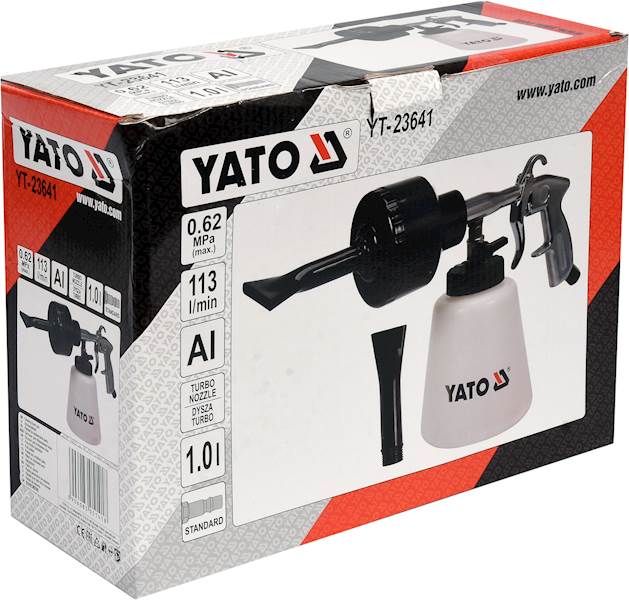 PNEUMATYCZNY PISTOLET DO WYTWARZANIA PIANY/PIANOWNICA Z TURBODYSZĄ 1L YT-23641 YATO