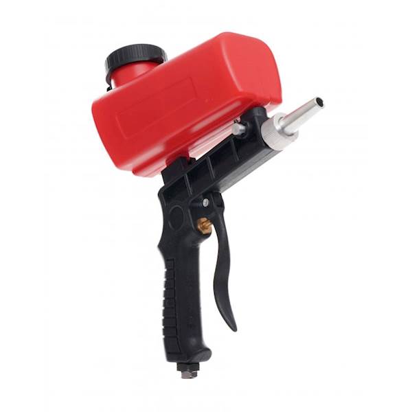 PISTOLET DO PIASKOWANIA ZE ZBIORNIKIEM PNEUMATYCZNY 600ML 1/4" DYSZA PIASKARKA  KD10679