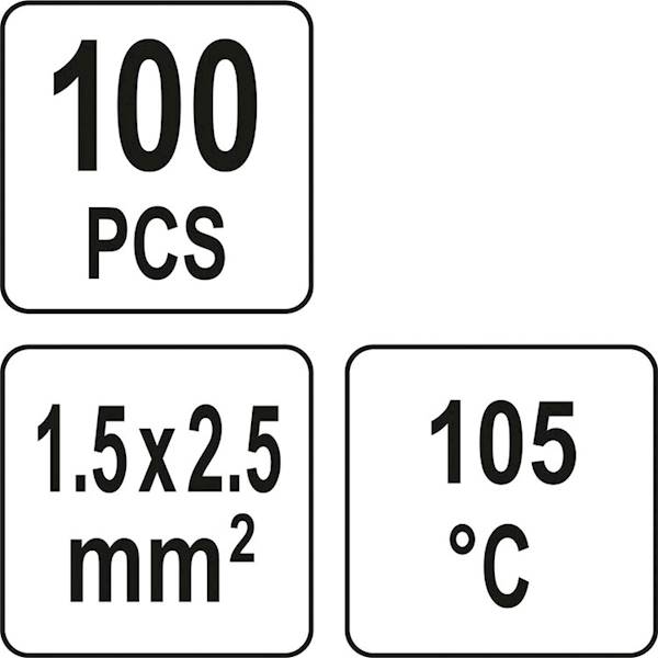 ZŁĄCZKI, RURKI, KOSZULKI TERMOKURCZLIWE Z CYNĄ WODOODPORNE 1,5-2,5MM2 100SZT. YT-81453 YATO