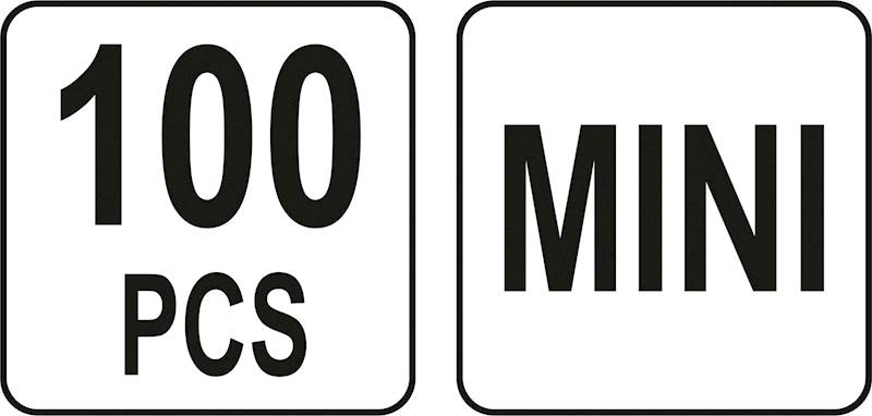 ZESTAW BEZPIECZNIKÓW SAMOCHODOWYCH MINI - NISKI PROF 100SZT. YT-83145 YATO