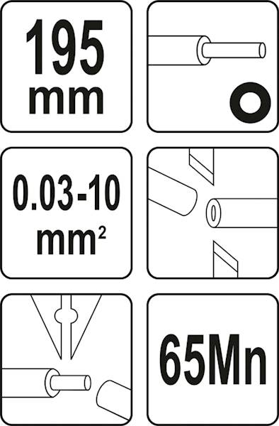 AUTOMATYCZNY ŚCIĄGACZ, SZCZYPCE IZOLACJI 0.03-10 mm2 YT-22753 YATO
