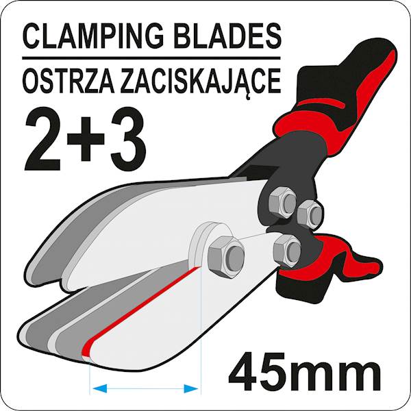 SZCZYPCE DO KARBOWANIA RUR, BLACHY L-250 MM, PIĘĆ OSTRZY YT-22380 YATO