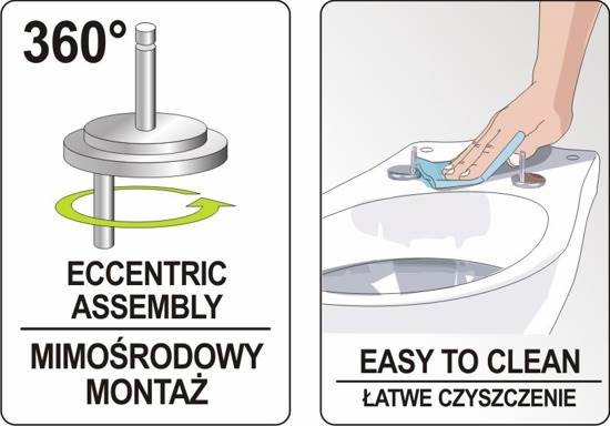 DESKA SEDESOWA WOLNOOPADAJĄCA DP BIAŁA 75470 FALA