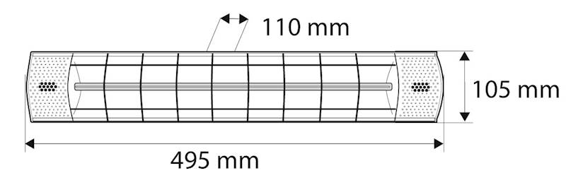 GRZEJNIK NA PODCZERWIEŃ PROMIENNIK 2000W IP65 GOLDEN HALOGEN LAMP 90-031 NEO TOOLS