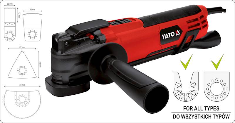 WIELOFUNKCYJNE NARZĘDZIE OSCYLACYJNE 500W YT-82223 YATO
