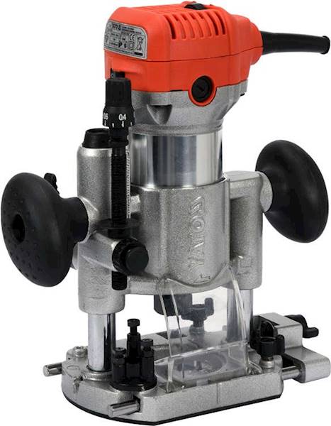 FREZARKA KRAWĘDZIOWA 710W DO LAMINATÓW + SANKI PROWADZĄCE,NA FREZY 6MM I 8MM YT-82390 YATO