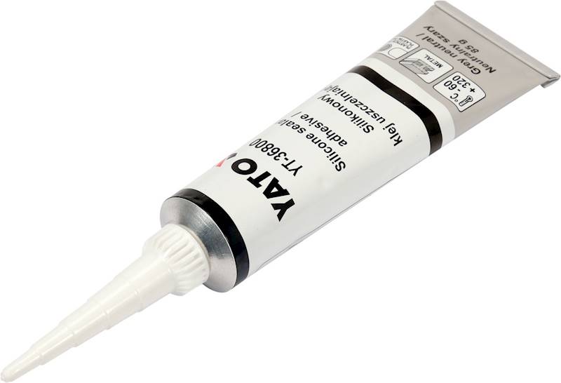 SILIKON, KLEJ, USZCZELNIACZ WYSOKOTEMPERATUROWY SZARY +320°C 85g YT-36800 YATO
