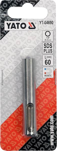 ADAPTER SDS PLUS HEX DO BITÓW 1/4'' YT-04690 YATO