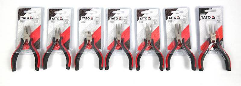 PROFESJONALNY ZESTAW SZCZYPIEC MINI 7SZT. 115mm YATO