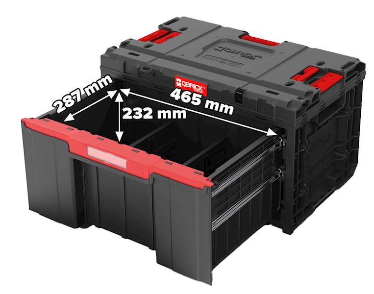 SKRZYNKA NARZĘDZIOWA Z 1 SZUFLADĄ QBRICK SYSTEM ONE DRAWER 1 TOOLBOX 2.0
