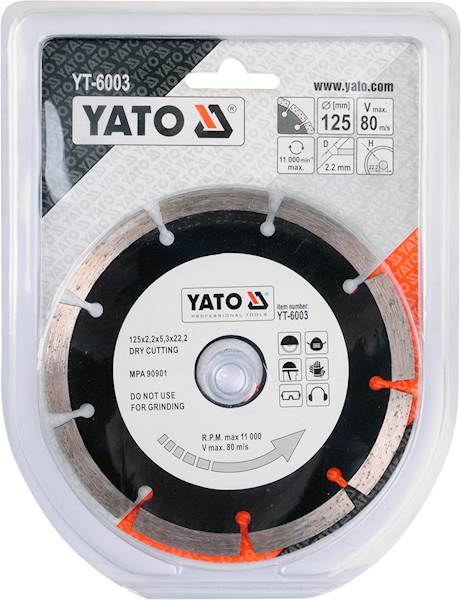 TARCZA DIAMENTOWA SEGMENTOWA HS 125MM YT-6003 YATO