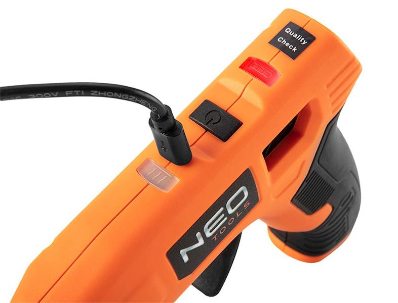 PISTOLET DO KLEJU NA GORĄCO AKUMULATOROWY 11 MM, 2200mAh, Li-ion, 4V, MICRO-USB 17-083 NEO